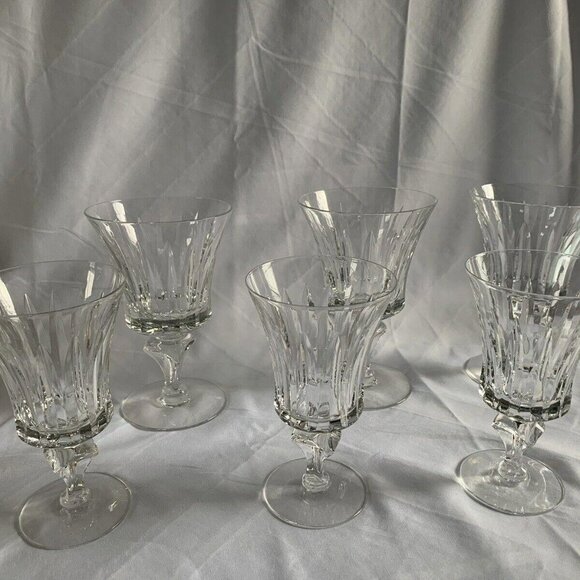 Tiffin Franciscan Princeton 17578 3 Wine Goblets 3 Water Goblets Vintage 1960's - Picture 1 of 15